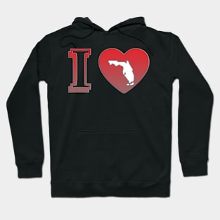 Florida Stickers and Gifts | I Heart Florida Map Outline Hoodie